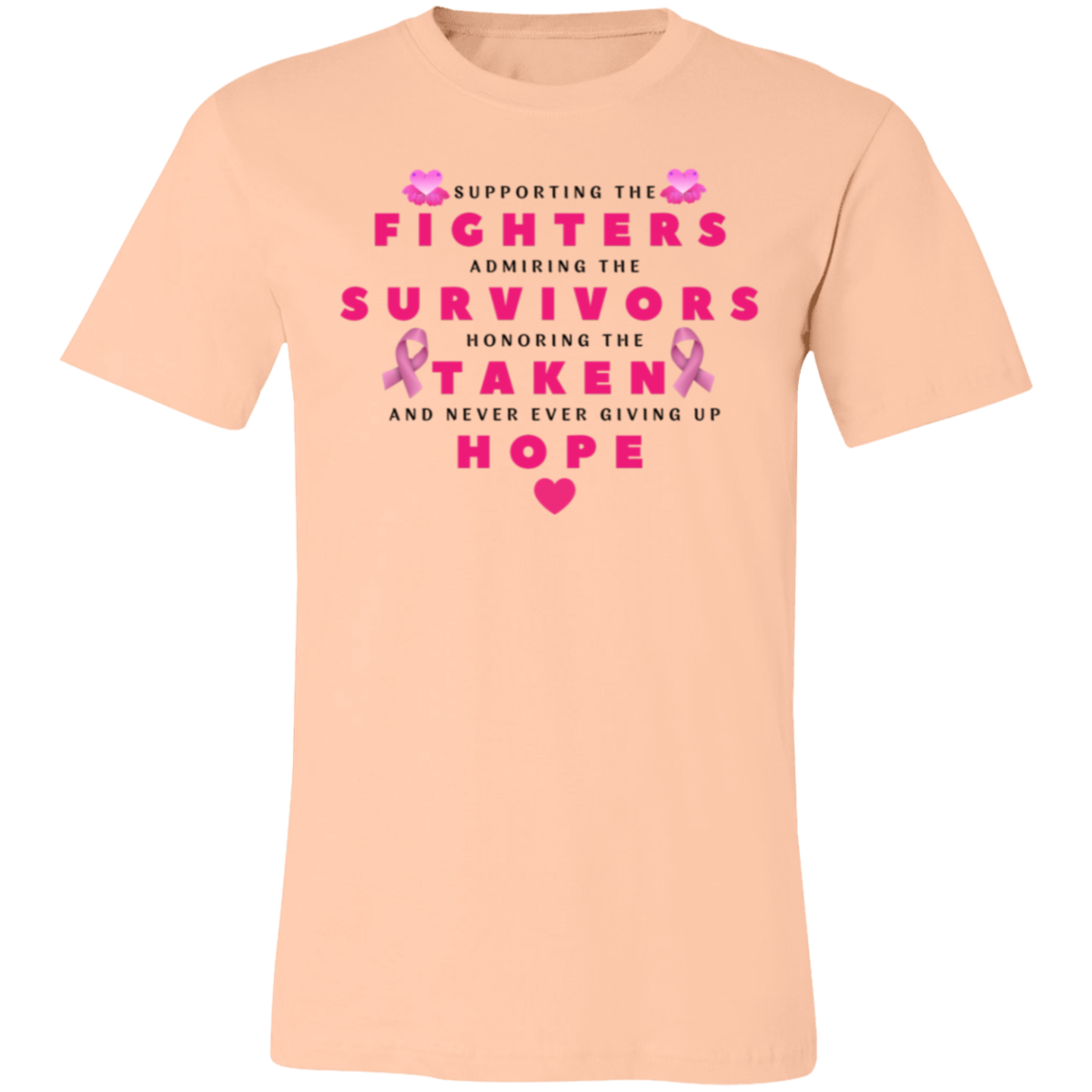 Breast Cancer Awareness Month Supporting The Fighters Unisex Jersey Short-Sleeve T-Shirt