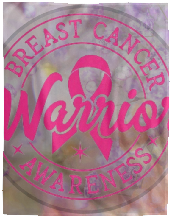 Breast Cancer Warrior 2 Cozy Plush Fleece Blanket - 60x80