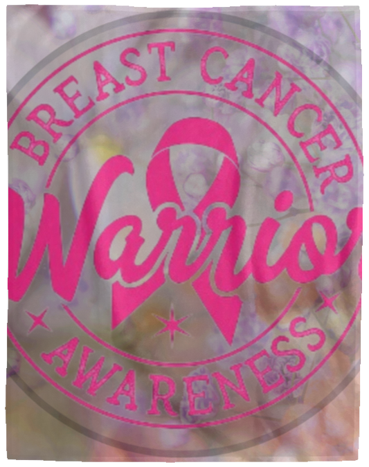 Breast Cancer Warrior 2 Cozy Plush Fleece Blanket - 60x80