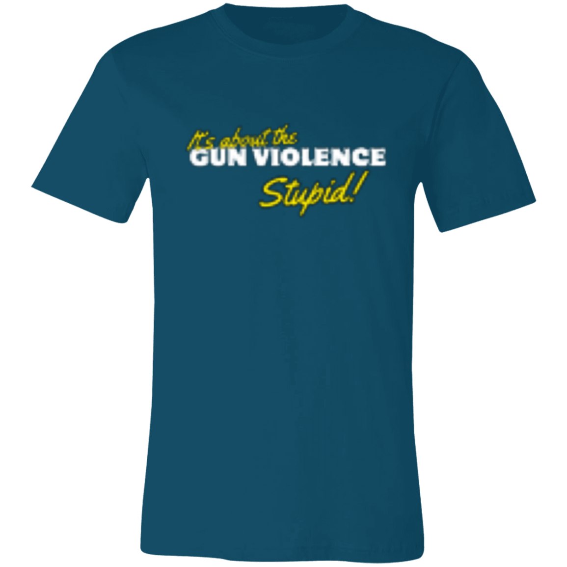 It's About The Gun Violence  White 3001C Unisex Jersey Short-Sleeve T-Shirt