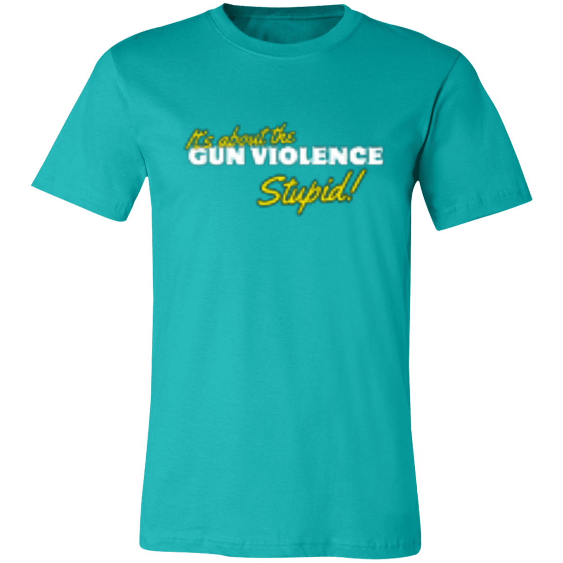 It's About The Gun Violence  White 3001C Unisex Jersey Short-Sleeve T-Shirt