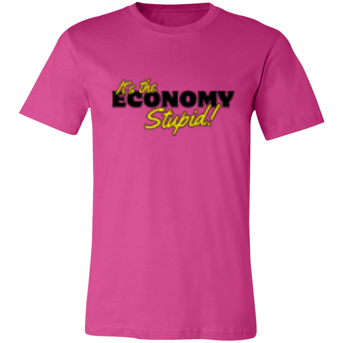 It's the Economy Black 3001C Unisex Jersey Short-Sleeve T-Shirt