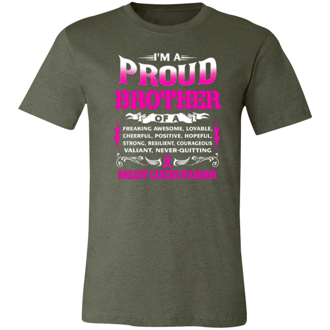 Proud Brother Of A Warrior Unisex Jersey Short-Sleeve T-Shirt