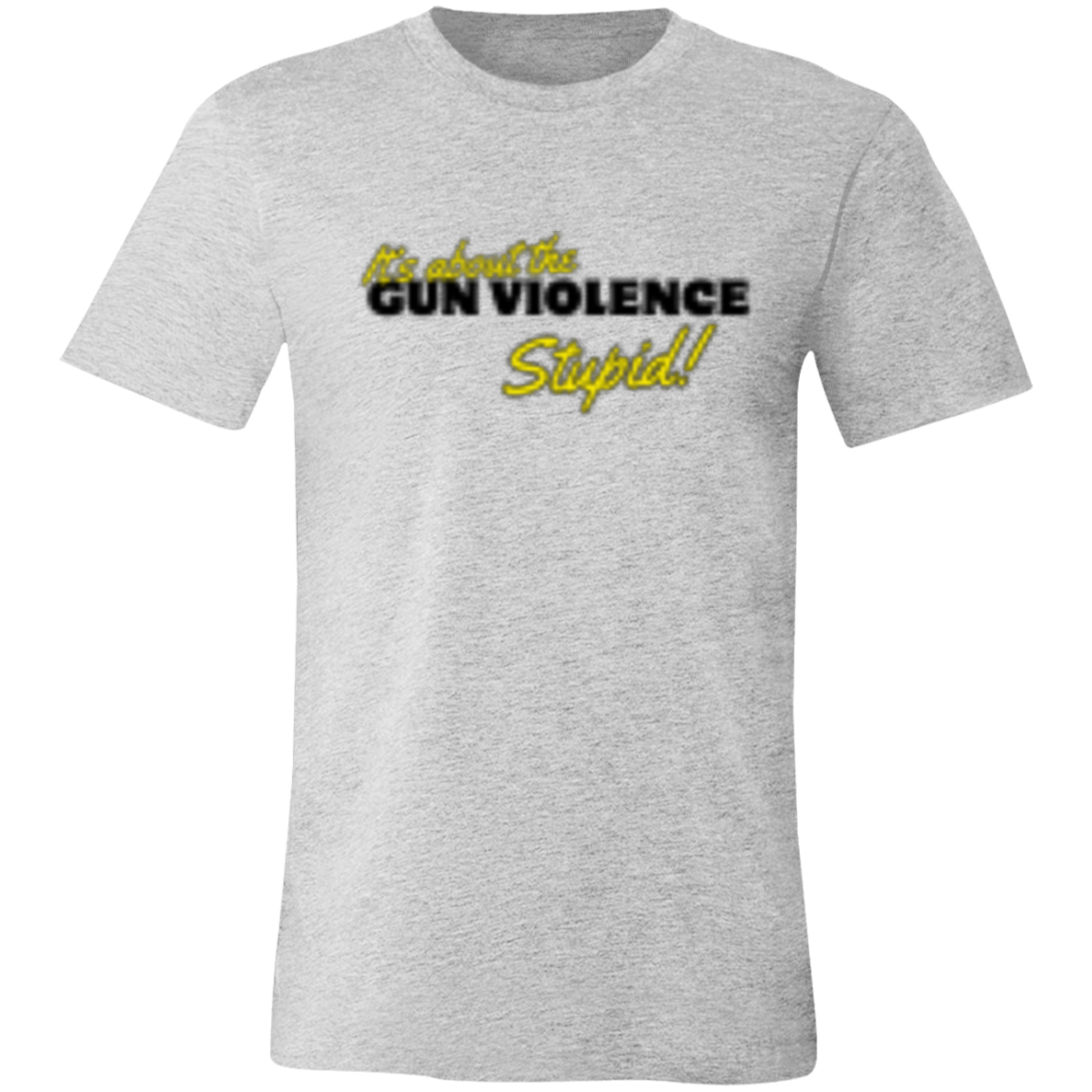 It's About The Gun Violence  Black 3001C Unisex Jersey Short-Sleeve T-Shirt