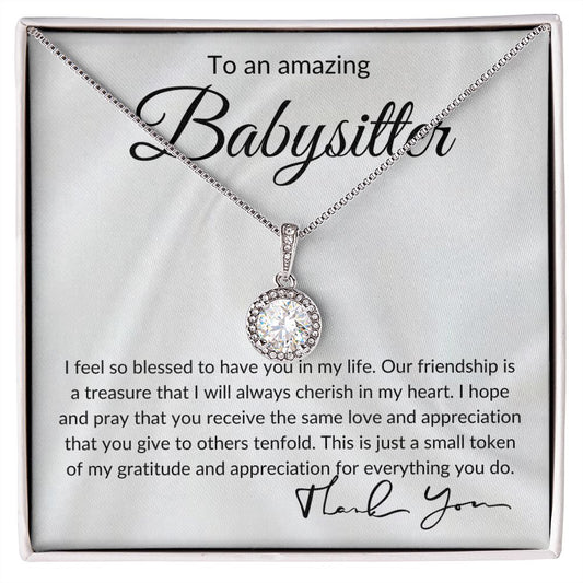 Babysitter Eternal Hope Necklace Thank You Gift