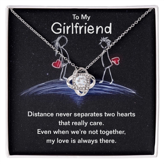 To My Girlfriend Love Knot Necklace