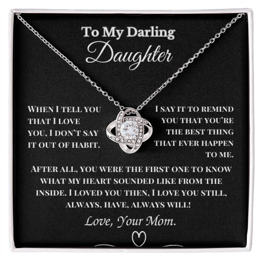 My Darling Daughter Love Knot Necklace