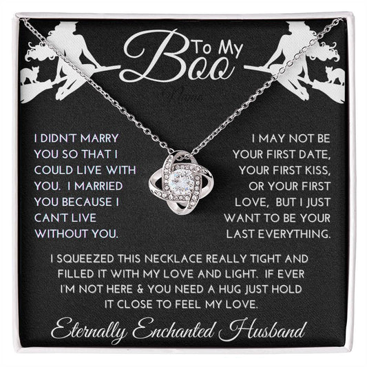 To My Boo Love Knot Necklace