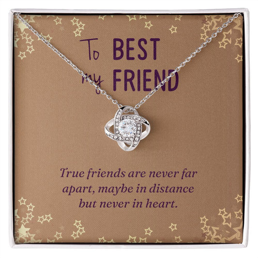 To My Best Friend Love Knot Necklace