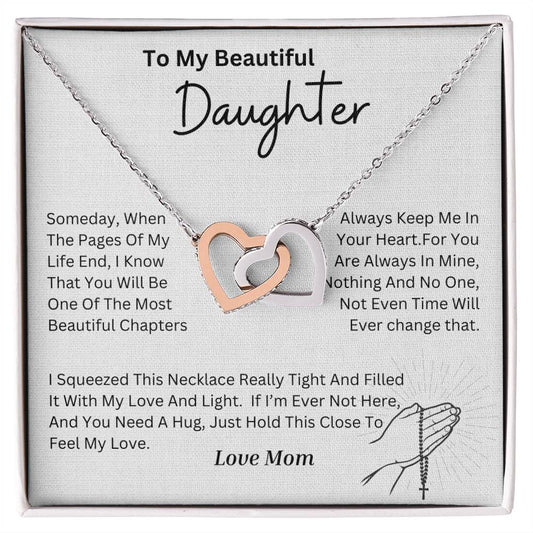 💖 Introducing the Interlocking Hearts Necklace: A Timeless Treasure for Your Beloved Daughter or Granddaughter! 💖
