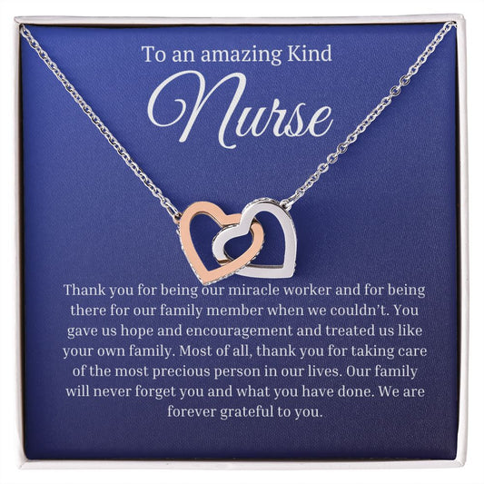 Nurse Interlocking Hearts Thank You Gift