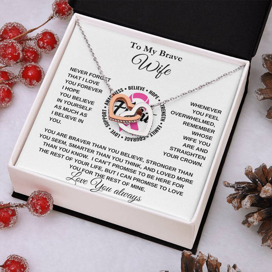 Hopeful Hearts: Breast Cancer Awareness Necklace (Wife)