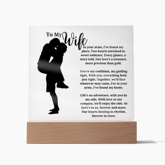 To My Wife Acrylic Square Plaque