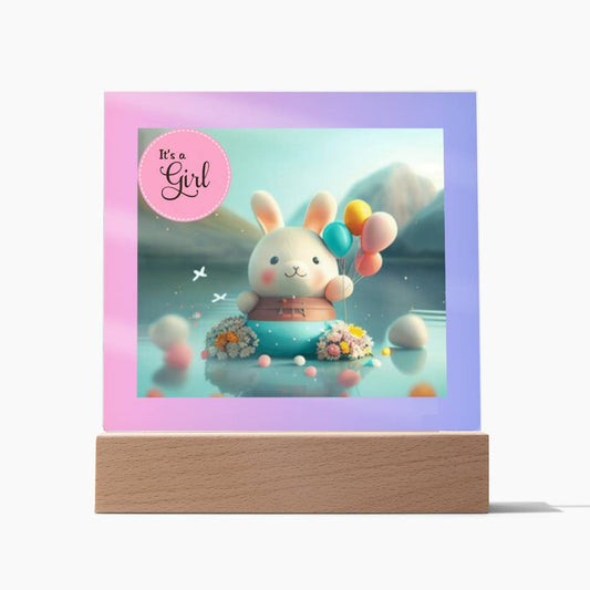 Celebrate the Arrival With  'It's a Girl' Light-Up Acrylic Keepsake