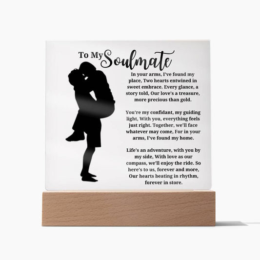 To My Soulmate Acrylic Square Plaque