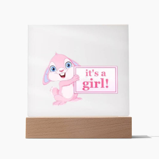 It's a Girl' Acrylic Announcement