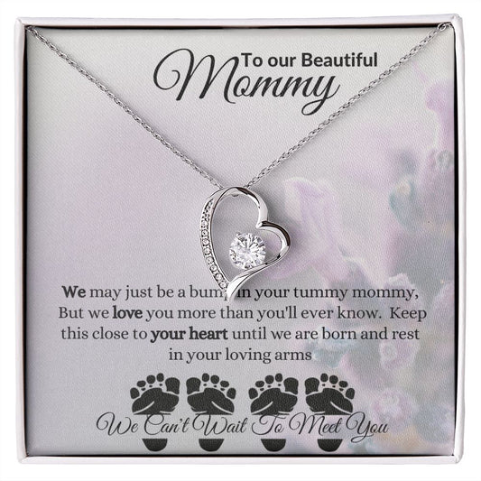 To our Beautiful Mommy - Heart Necklace (Twins)