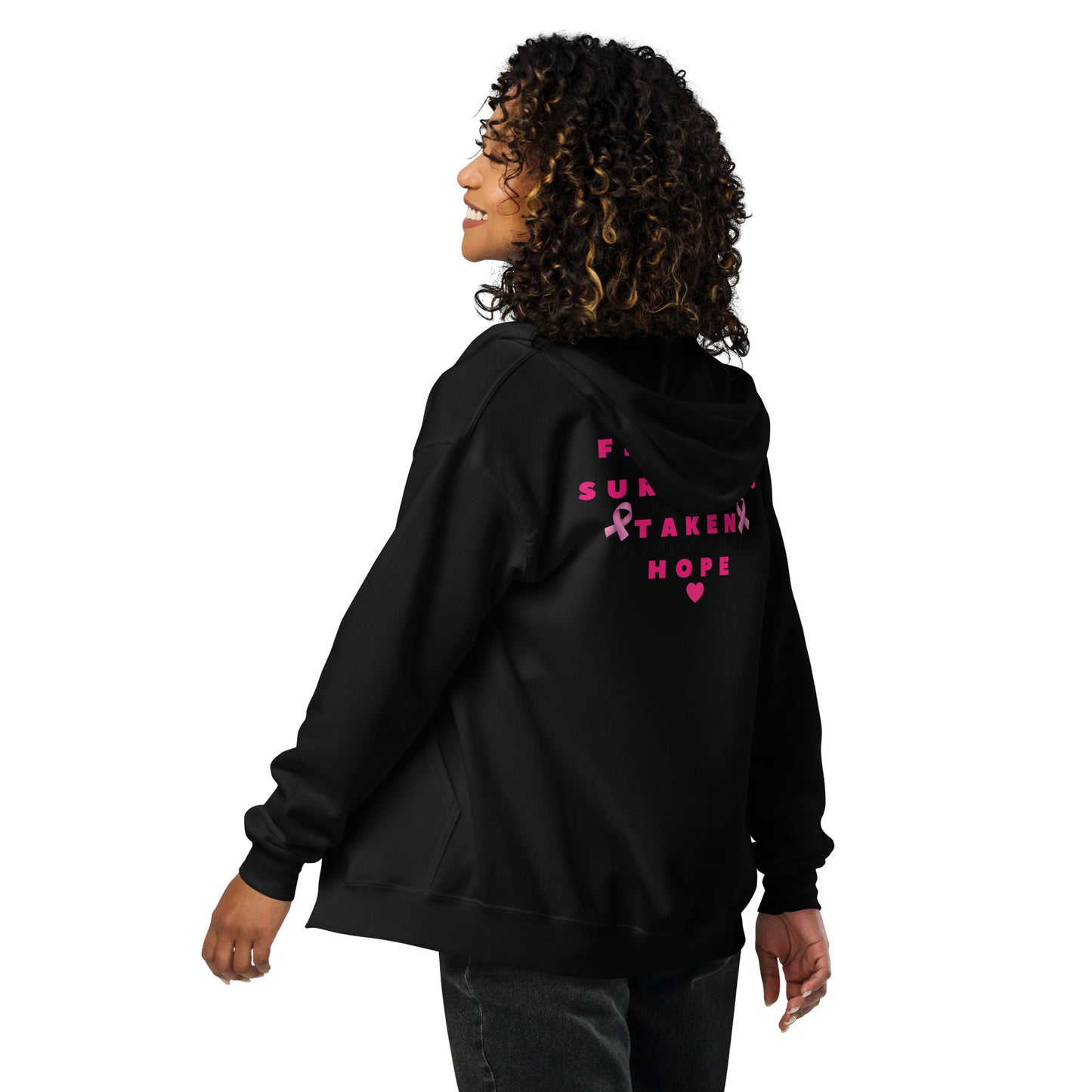 Breast Cancer Awareness Unisex heavy blend zip hoodie