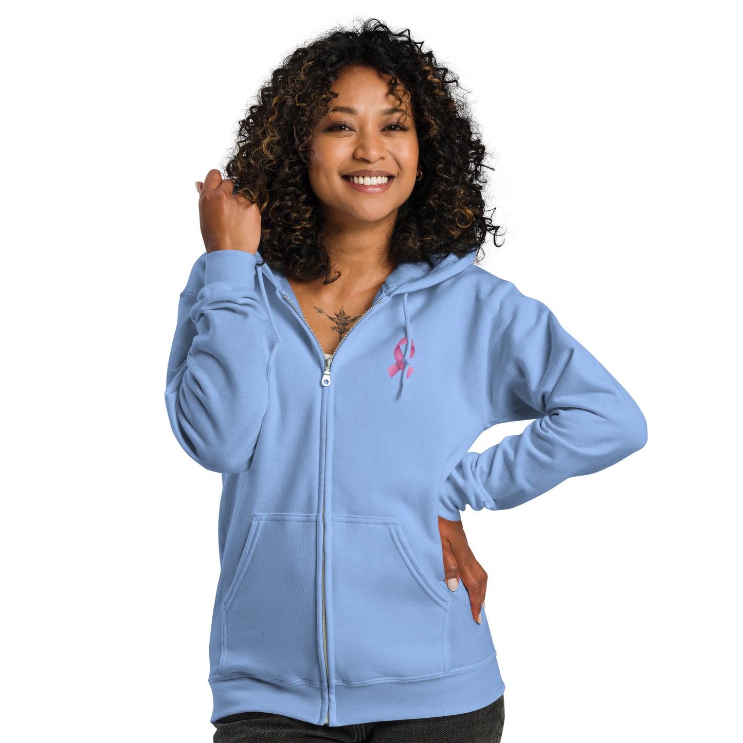 Breast Cancer Awareness Unisex heavy blend zip hoodie