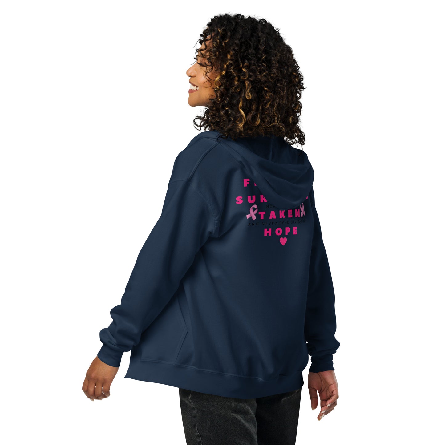 Breast Cancer Awareness Unisex heavy blend zip hoodie