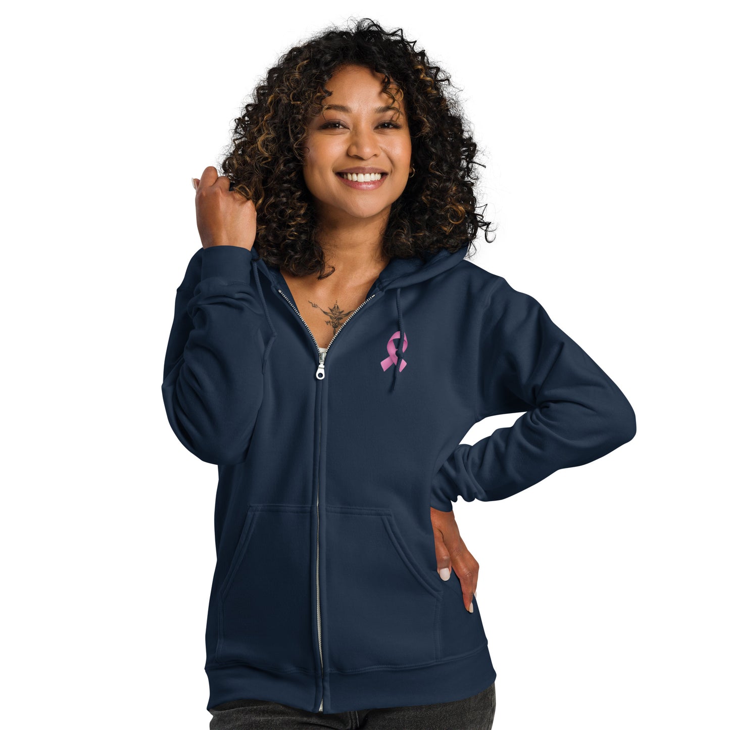 Breast Cancer Awareness Unisex heavy blend zip hoodie