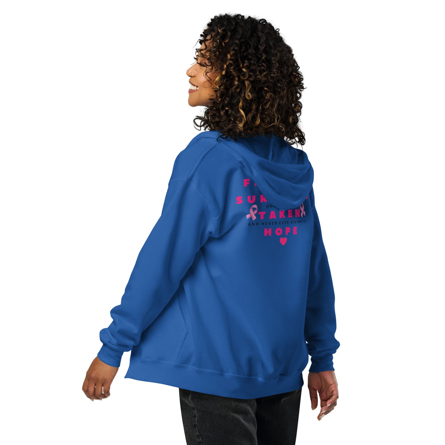 Breast Cancer Awareness Unisex heavy blend zip hoodie