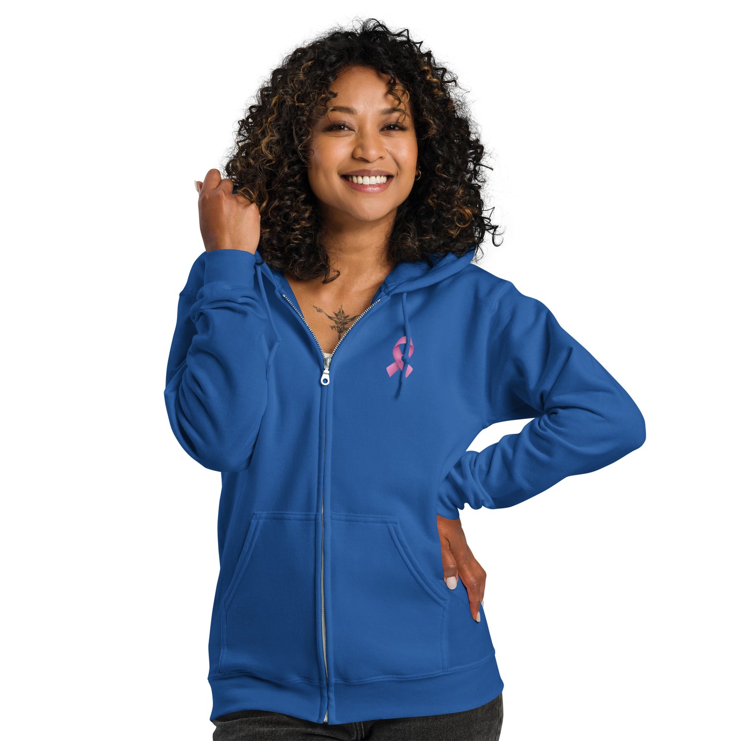 Breast Cancer Awareness Unisex heavy blend zip hoodie