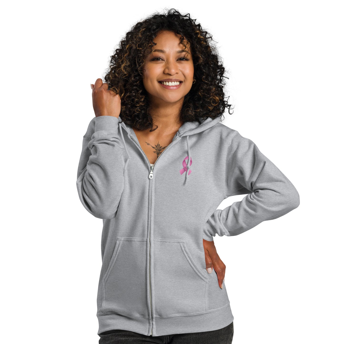 Breast Cancer Awareness Unisex heavy blend zip hoodie