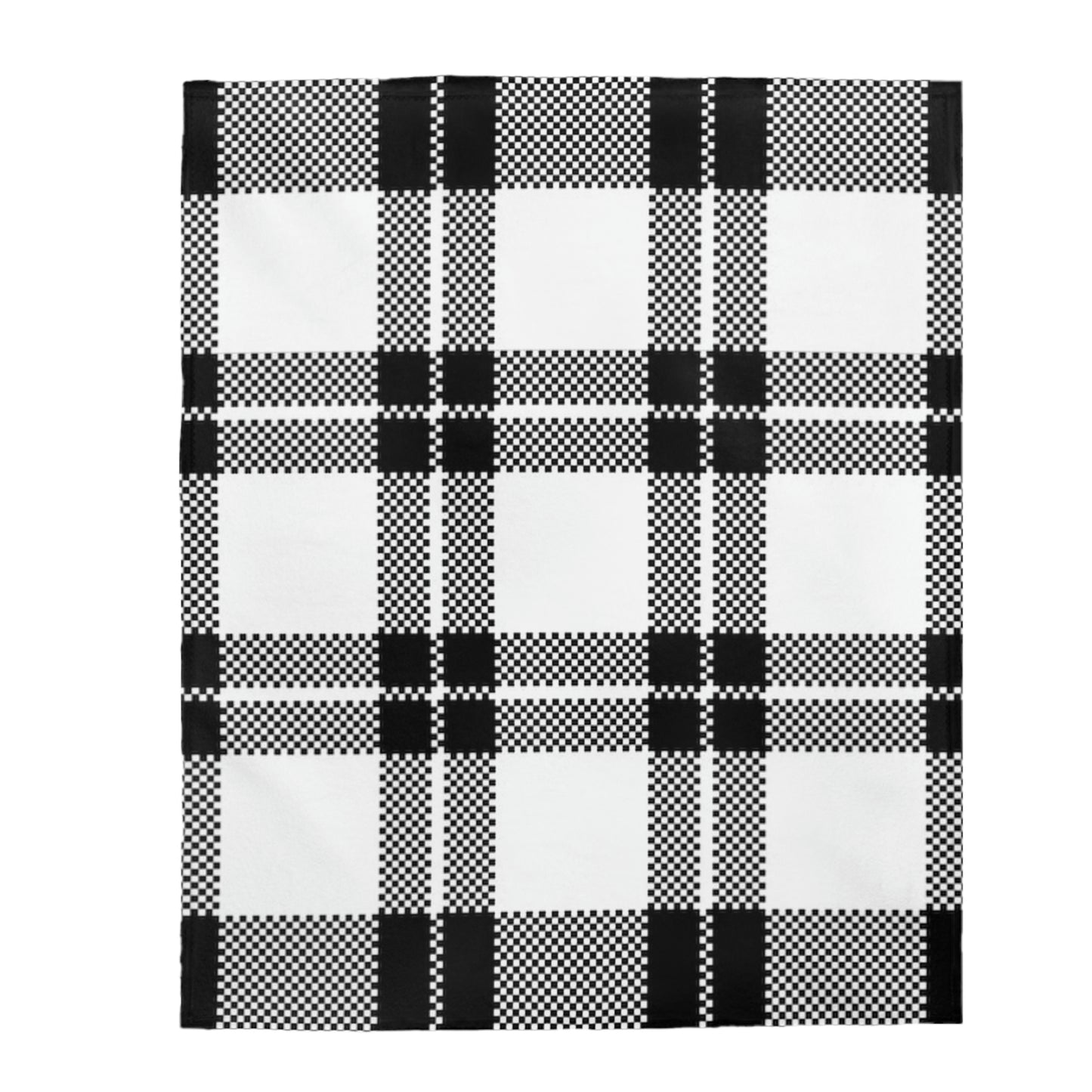 Large Plaid Velveteen Plush Blanket