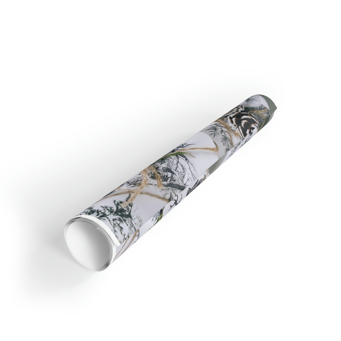 Winter White Christmas Gift Wrapping Paper Rolls, 1pc