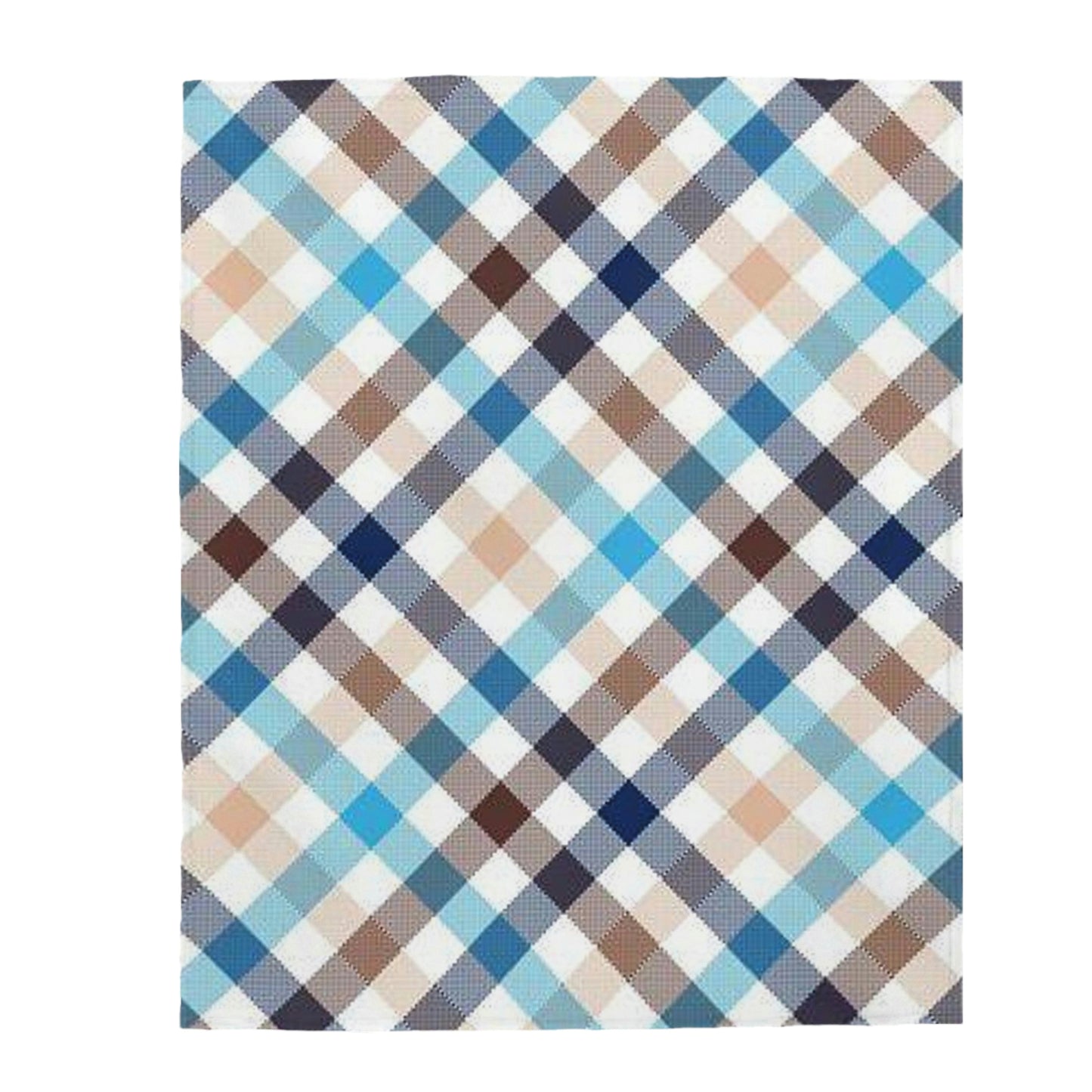 Small Plaid Velveteen Plush Blanket