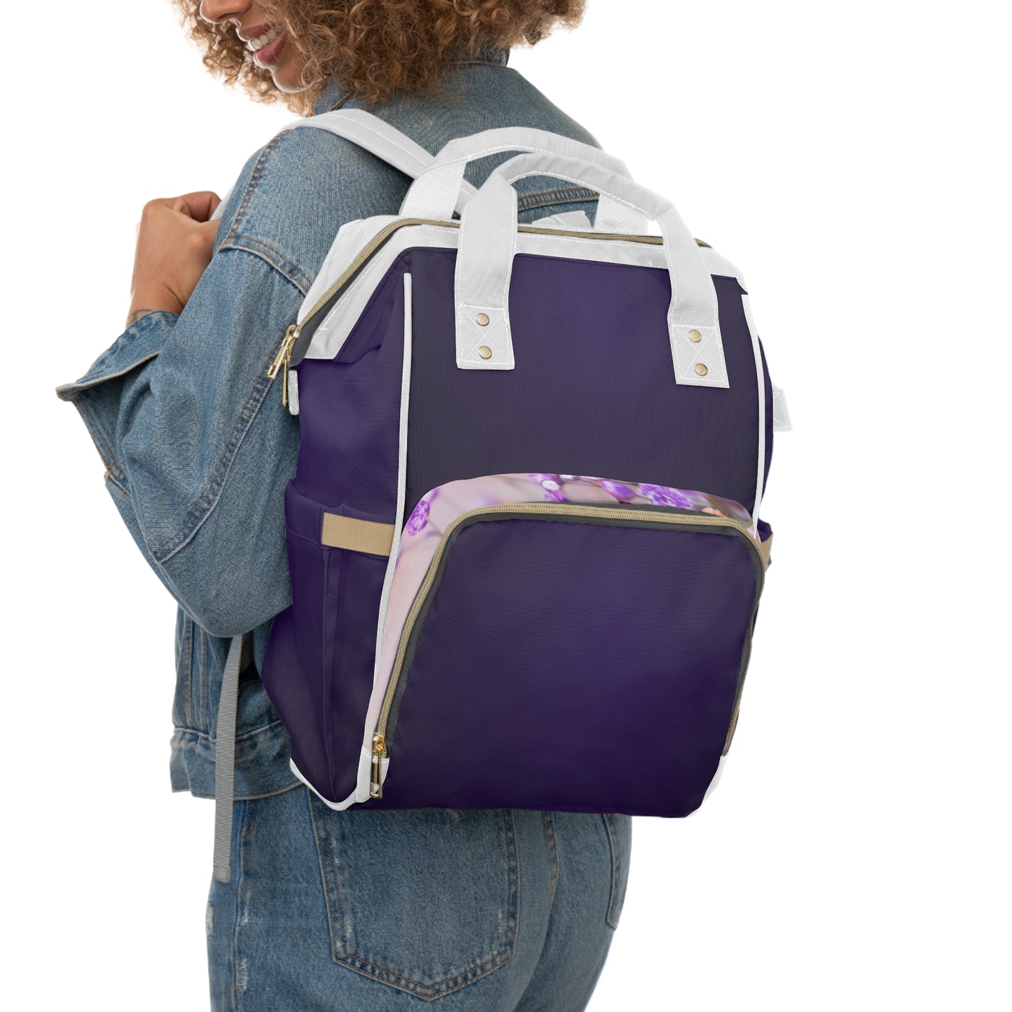 Multifunctional Diaper Backpack (Purple)