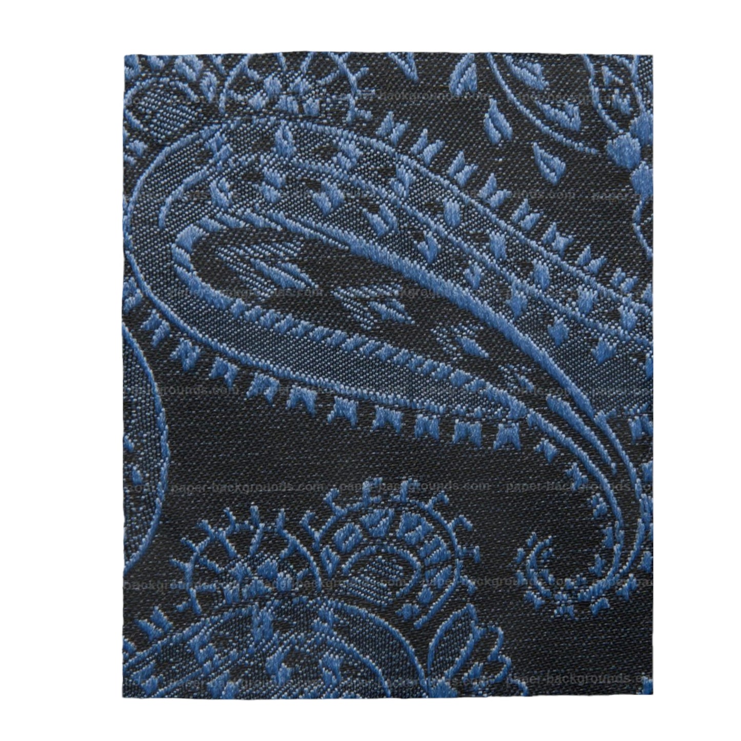 Paisley Blue Velveteen Plush Blanket