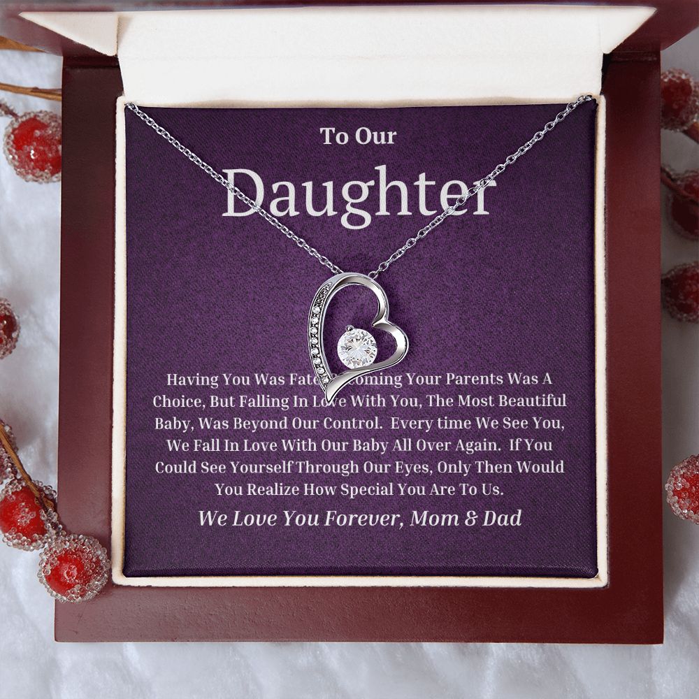 To Our Daughter Forever Love Necklace