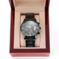 From a Bride To Her New Husband Customized Black Chronograph Watch