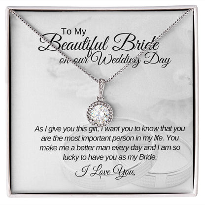 My Beautiful Bride May Our Love Springs Eternal Hope Necklace