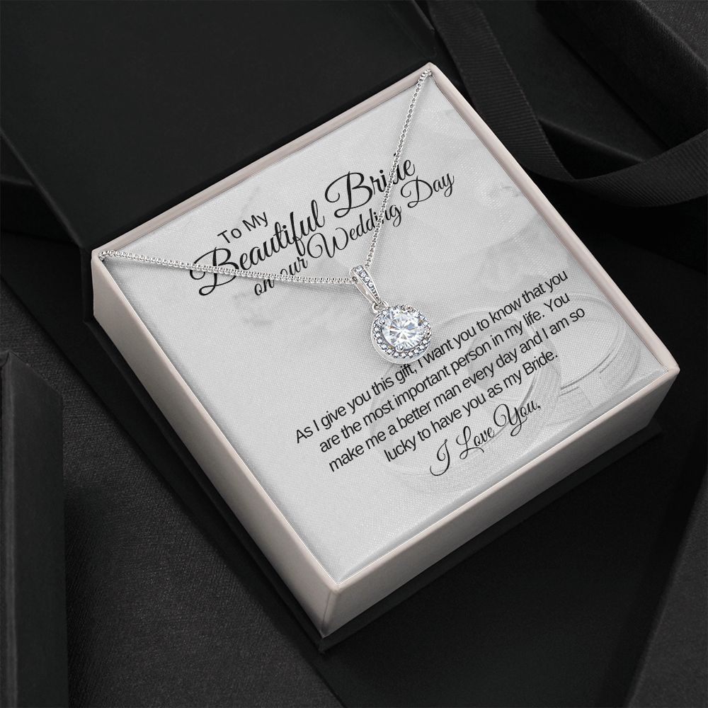 My Beautiful Bride May Our Love Springs Eternal Hope Necklace