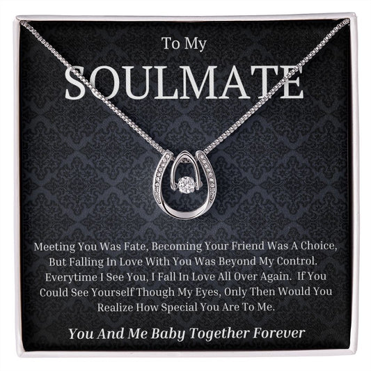 To My Soulmate Lucky In Love Necklace