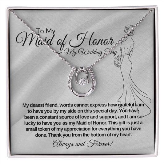 My Maid of Honor (Best Friend) Lucky in Love Earrings Necklace Collection