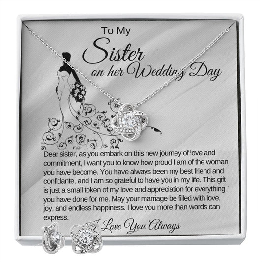 Wedding Day Love Knot Earring & Necklace Collection