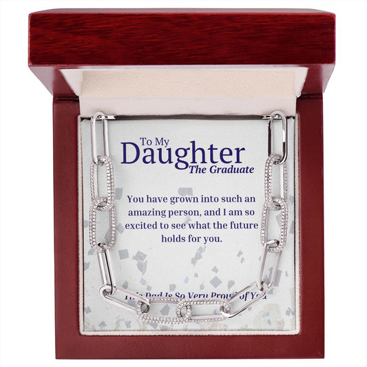 My Daughter the Graduate Forever Linked Necklace from Dad