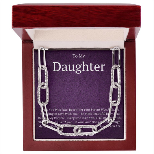 To My Daughter Forever Link Chain Love Dad