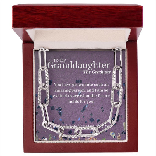My Granddaughter the Graduate Forever Linked Necklace from Granddad