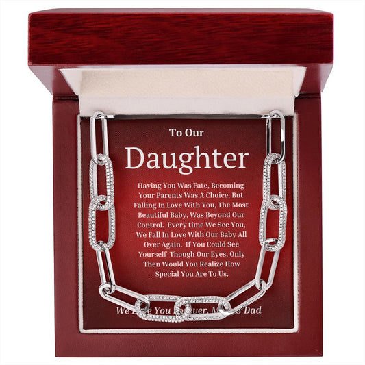 To Our Daughter Forever Link Necklace