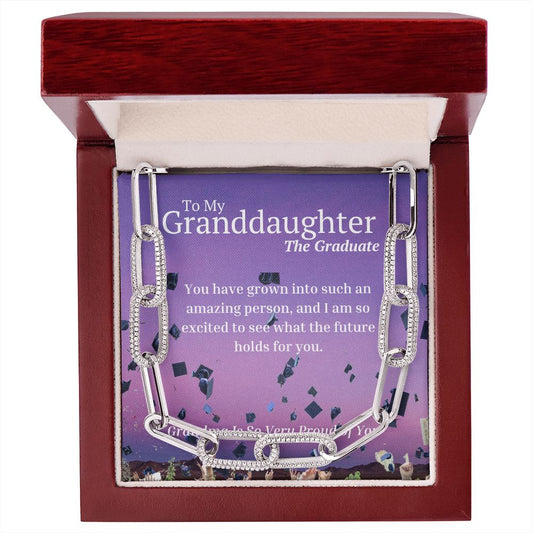 My Granddaughter the Graduate Forever Linked Necklace from Grandma