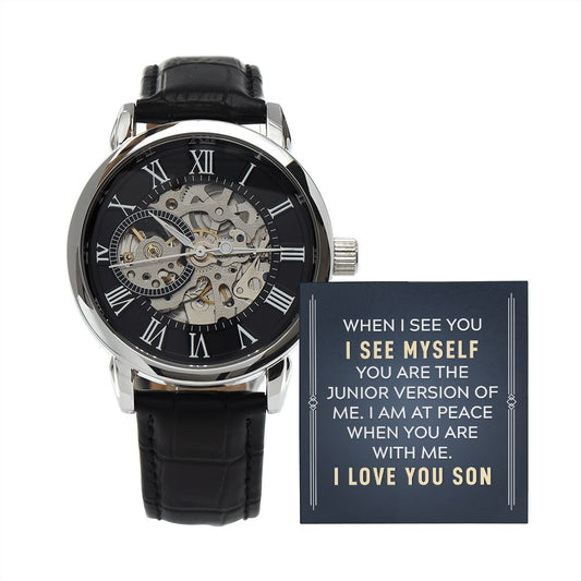 I See Myself As A Junior Version Men's Openwork Watch
