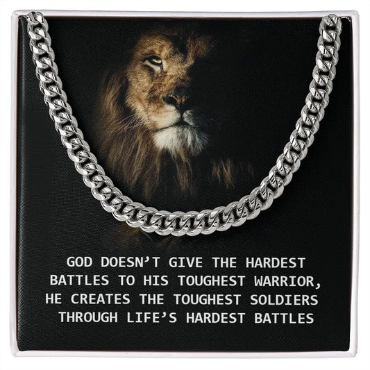 God Creates The Toughest Soldiers Cuban Link Chain