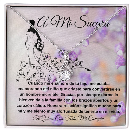 To My Mother-in-Law Alluring Beauty Necklace (Spanish)