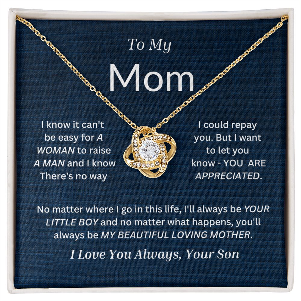 To My Mom Love Knot Necklace