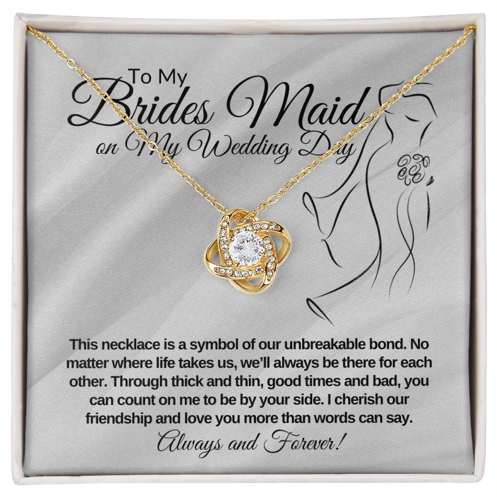 Brides Maid Love Knot Necklace